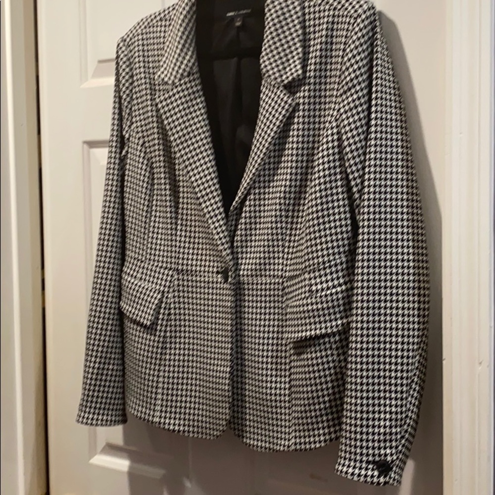 Houndstooth black and white blazer Size 16 W